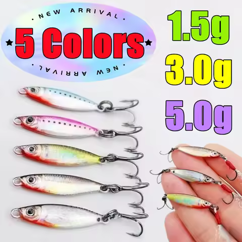 1.5/3/5g Mini Iron Plate Bait 3D Micro Sized VIB Lure Metal Cast Jig Spoon Pesca Fish Micro Sequin F