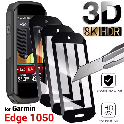 1-3Pcs 3D Curved Tempered Glass for Garmin Edge 1050 GPS Bicycle Stopwatch Screen Protector Anti-Scr