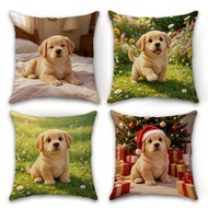 Cute Labrador Pillow Case 45×45cm 1pc/4pcs – Heal Your Soul
