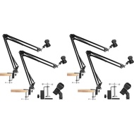 Boom Mic Arm Desk Microphone Stand with 3/8Inch Screw Mount Clamp Storable for Light Mics Podcast Ga