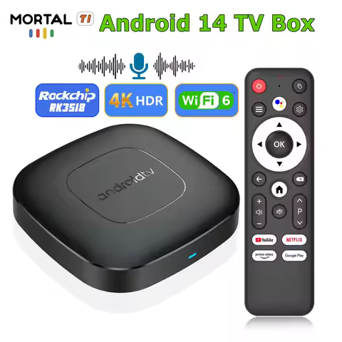 MORTAL T1 Household Media Player Box RK3518 Chip Dual System Android14 4K Decoding Bluetooth5.0 Wifi
