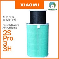 適用於 小米 MI 米家 2S PRO 3 3H 復合網 空氣清新機 備用過濾器套件替換用 替換濾芯 代用濾網