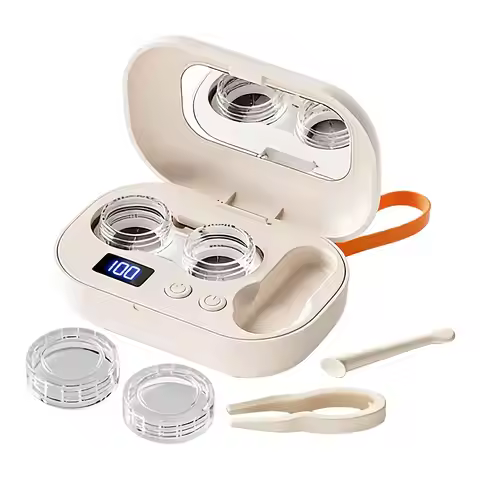 Rechargable Ultrasonic Contact Lens Cleaner Machine Fit Disposal Soft Lens Colored Contact Lens RGP 