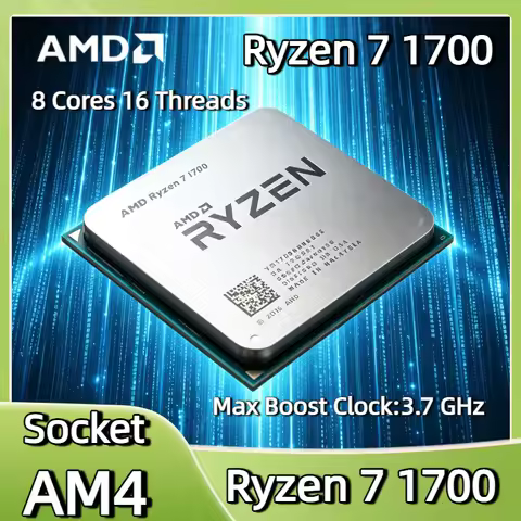 High Performance AMD R7 1700 CPU 8 Core 16 Thread 3.7GHz Max Boost 14nm AM4 16MB L3 Cache 65W DDR4 2