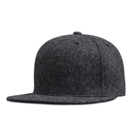 【In Stock】Man Plus Size Fitted Baseball Cap Big Size Hip Hop Wool Hat Back Closed Large Size Felt Sn
