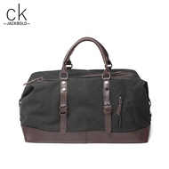 JACKBOLO旅行包大容量背包潮流时尚健身包短途出差手提收纳包多功能行李袋 水洗黑