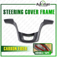 Steering Wheel Frame Cover Proton Persona Iriz VVT MC1 MC2 2016 - 2025 Black Forged Carbon Interior