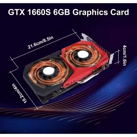 GeForce GTX 1660 Super 6GB GDDR6 192Bit PCIE Video Card Dual Fan Gaming GPU HDMI DP DVI Ports Suppor
