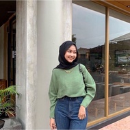 Atasan Blouse Wanita Premium / Lasperal Batwing Rajut Premium / Baju Rajut Wanita / Baju Rajut Batwi