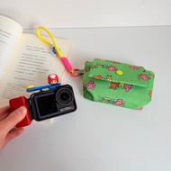 Cute Green Portable ccd Camera Bag action Camera DJI action action Camera acepro Storage Bag