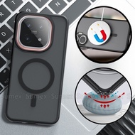 Magnetic Charge Ring Phone Case For iQOO 15 5G Good Quality Shockproof Frosted Matte Casing Soft TPU