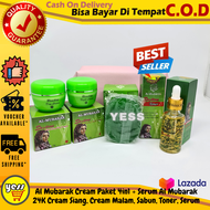Al Mubarak Cream Paket 4in1 + Serum Al Mubarak 24K Cream Siang Cream Malam Sabun Toner Serum Cream A