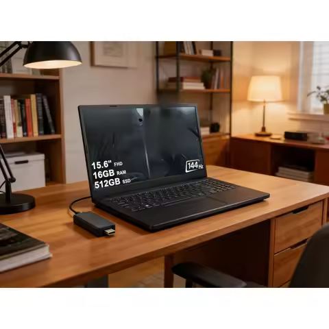 OFFICE SALE Nitro V 15 Gaming Laptop 15.6" FHD IPS 144Hz AMD 6-core Ryz 5 7535HS 16GB RAM 512GB SSD 