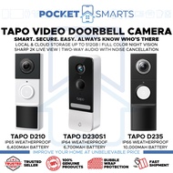 [Malaysia Set] TP-Link Tapo D235 | D230S1 | D210 Video Doorbell Camera (Built-In Battery | Support G