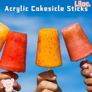 LILAC Popsicle Sticks, Reusable Acrylic Popsicle Mold, Replacement Transparent Cake Pop Sticks