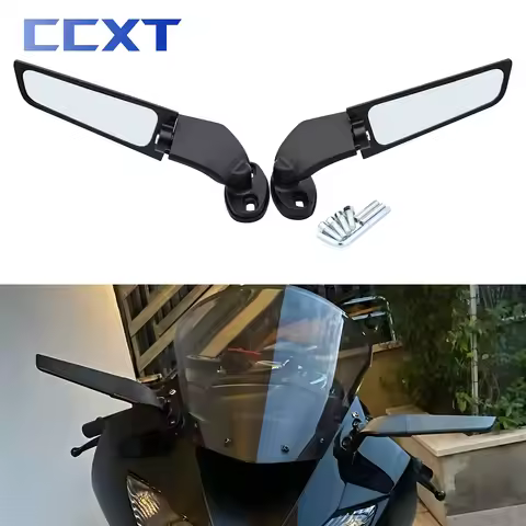 Motorcycle Mirror Modified Wind Wing Adjustable Rotating Rearview Mirror For Yamaha R15V3 R25 R3 R1 