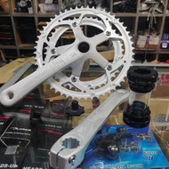 Crank double chainring 52/42t silver GT HALF 5