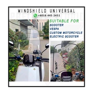 (✨READY STOCK✨) FRONT WINDSHIELD RAINSHIELD UNIVERSAL CUSTOM MOTORCYCLE CRUISER EV ELECTRIC VEHICLE 