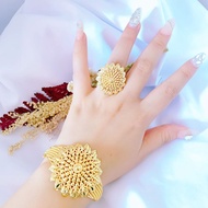 PREMIUM Women's Fashion 18k Gold Bracelet Set with Dubai Motif 18k Gold Bracelet Gold Bracelet Brace