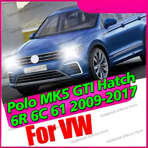 2Pcs Fits For 2009 2010-2017 VW Polo MK5 GTI Hatch 6R 6C 61 LED H8 H11 Fog Lamp Bulbs 6000K Driving 