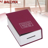 BALLYKA Mini Safe Box, Key Lock Security Metal Lock Box Book Security Box, Simulation Book With Lock