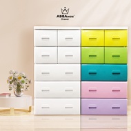 Tier Drawer Cabinet Abbaware with Wheels /Laci Simpanan/Plastic Drawer Storage Cabinet/Almari Baju (2S4L/4S3L)