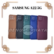 Softcase SAMSUNG A22 5G/A22 4G CASE LEATHER PRO SOFTCASE NEW -- Benualampu