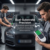 High Precision Automotive Paint Thickness Gauge HW300PRO – Fe/NFe Auto Recognition | Backlit LCD | U