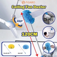 FIGARO Extendable Ceiling Fan Duster Pembersih Kipas Siling Cleaning Tools Microfiber Duster Cobweb Penyapu Sawang Habuk Ring Shape 鸡毛扫