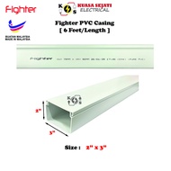 6 Feet FIGHTER PVC Wiring Casing/Electrical Casing/PVC Trunking/Penutup Wayar (3/4" 1"1/2"x3/4" 2" 1