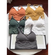 B4-5Te Price Qing Warehouse Summer Beautiful Back Bra Underwear U-Shaped Camisole with Chest Pad