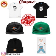 [ORIGINAL] Compass x Boy Pablo(Tshirt/Beanie/Hat BlackGreen/Kaos Kaki)