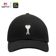 Ami Paris De Coeur Felt Patch Cap Black | ของแท้ ตรวจสอบโดย SASOM
