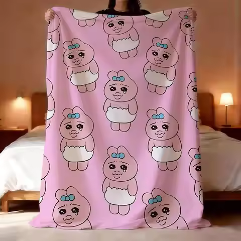 Opanchu Usagi Throw Lightweight 240g Flannel Blanket Soft Skin-friendly for Summer Cooling