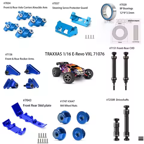 NEW ENRON Aluminum Axle carries servo guards Driveshafts 7020 7034 7037 7043 7154 7158 For RC car Tr