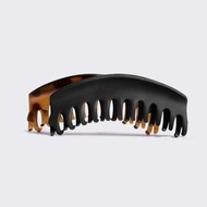 KITSCH Large Dome Claw Clips- # Black &amp;Tort 2pcs