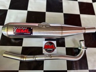 ท่อผ่า SML เลส304ทั้งใบ WAVE125ปลาวาฬ LED 2018-2022 คอไล่