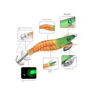 cumi memegang cumi umpan duel ez slim 80mm Luminous No. 1.8 Wooden Shrimp Imported Squid Hook Lure F