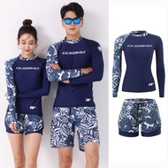two piece set swimming suit woman man Couple swimsuit woman men Beachwear swimwear women long sleeve