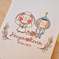 客製A4精裝粉紅結婚證書套