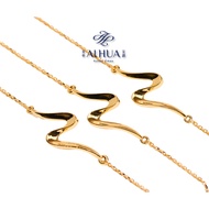 AIHUA Rantai Tangan Wave Bajet Emas 916 Ori