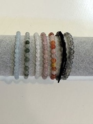 水晶 黑耀石 櫻花瑪瑙 南紅瑪瑙 海藍寶 綠髮 黑髮