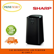 SHARP KI-L80E-T HUMIDIFYING AIR PURIFIER 3.6L 62M²  (BLACK) - 1 YEAR WARRANTY