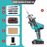 REAIM Chainsaw Gergaji Rantai 198 Volt mesin Gergaji Elektrik Mini Portable Genggam