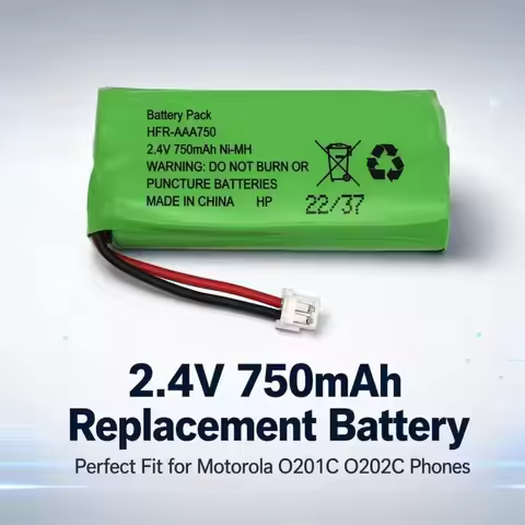 2.4V 750mAh Rechargeable Replacement Battery HFR-AAA750 O201C O202C Fit for Moto Rola Phone