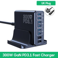 CHIPOFY 300W GaN Charger Desktop Charging Station 140W PD3.1 Fast Charger 100W USB Charger for MacBo