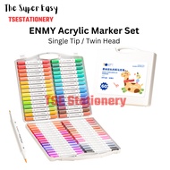 Enmy Single / Twin Acrylic Marker Colourful Marker Color Marker Pen Water Based Waterproof Quick Dry