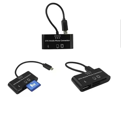 Micro usb Card SD Reader Adapter Cable SD& Micro SD TF Connection Smart Memory Card reader for Micro