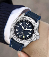 นาฬิกา Citizen BJ7100-15L Men's Eco-Drive Promaster Land Series GMT World Time มีกล่อง และ ใบ