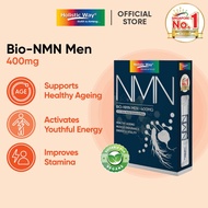 Holistic Way Premium Gold Bio-NMN Men 400mg - 3.5g x 15 Powder Sachets Per Box (For youthful energy 